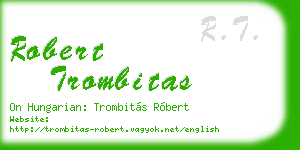 robert trombitas business card