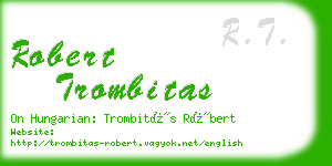 robert trombitas business card